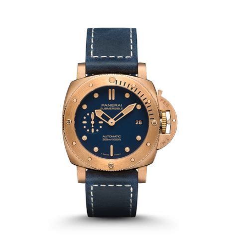 panerai bronzo 42mm|panerai submersible blu notte.